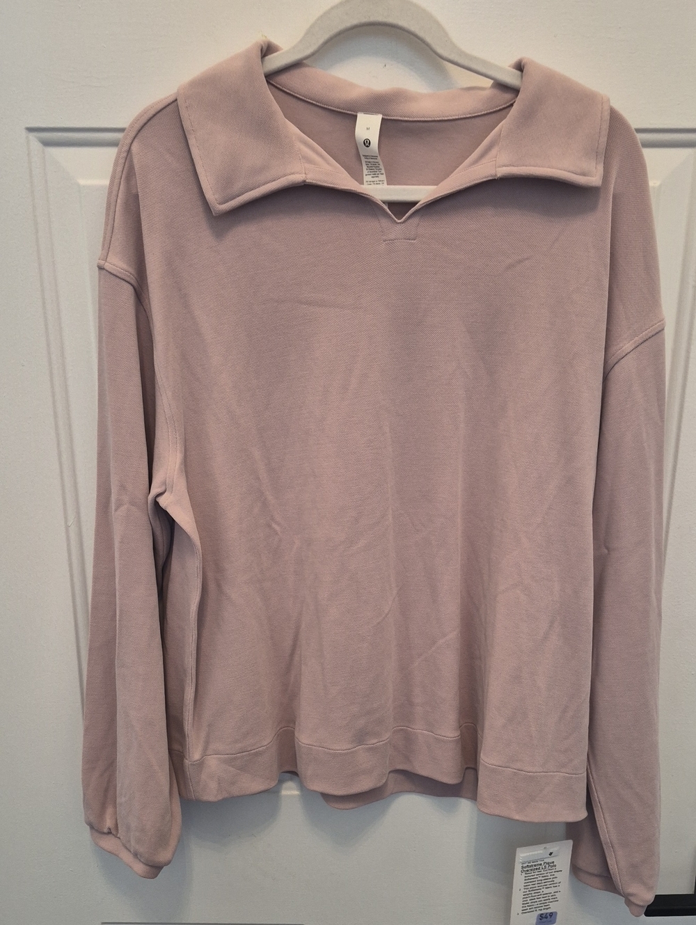 lululemon athletica Long-Sleeve Polo Pullover - Light Mauve